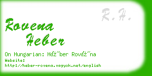 rovena heber business card